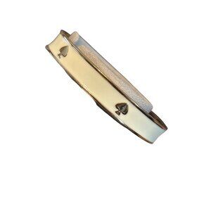 Kate Spade New York Six Of Spades Cream & Gold Bangle Bracelet